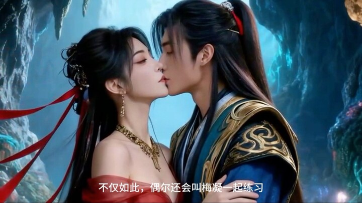 Câu chuyện về Ngân Nguyệt và Mộ Bội Linh luyện tập kỹ thuật hôn cấp thiên giới