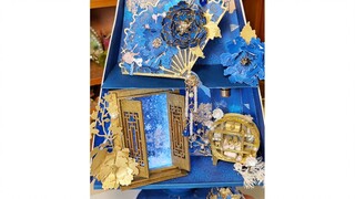 Use a paper bag to make your own traditional Chinese style ornaments, and it also has double-door fl