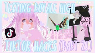 Testing Royale high Tiktok hacks | ✿Part 2✿ |