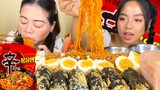 NONGSHIM'S NEW SPICY NOODLES 🔥 & FRIED KIMBAP | KOREAN STREET FOOD MUKBANG