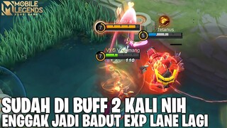 BADUT EXP LANE INI DI BUFF 2 KALI SAMA PAPI MOONTON LANGSUNG JADI DEWA! MOBILE LEGENDS