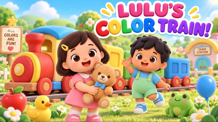 Lulu’s Color Train 🚂🌈 | Learn Colors with Lulu | Nursery Rhyme for Kids