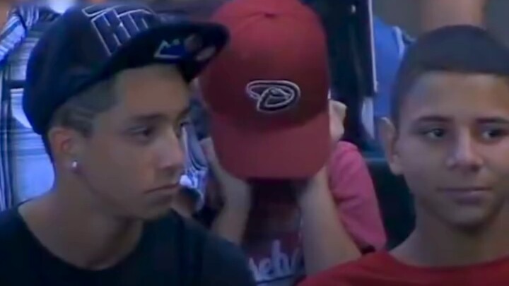 A touching moment on the court where one boy became another boy's hero