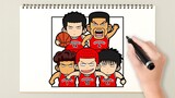 How to draw Slam dunk characters