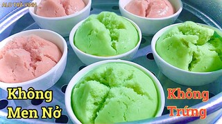 Quá Bất Ngờ làm BÁNH BÒ BÔNG mà không cần men nở, Bánh vẫn bông xốp, chỉ 1 loại bột-Steamed cake