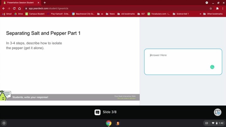Seperating salt and pepper notes.
