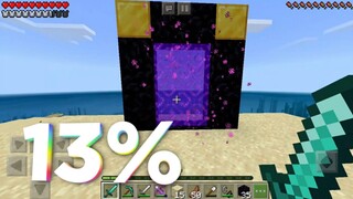 Minecraft: Pocket Edition - Fiz meu primeiro portal do nether fim | Gameplay Survival (13%)