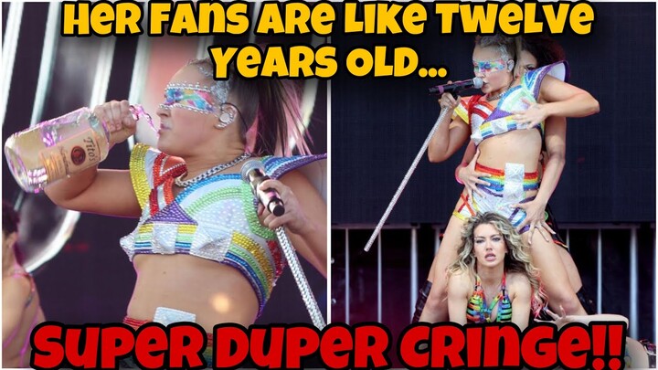 AWKWARD! Jojo Siwa Takes Shots And Rubs Herself Onstage In Cringe Performance For Her Kid Fans !!!