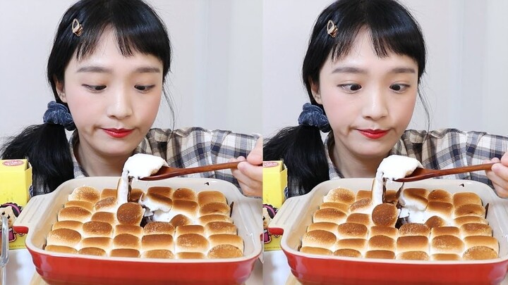 【Nado Official Chinese Subtitles】Nestlé TRESOR Smores Dip Roasted Marshmallow Mukbang — The Calorie 