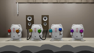 [Sand Sculpture Cats] A handbell team with only one person