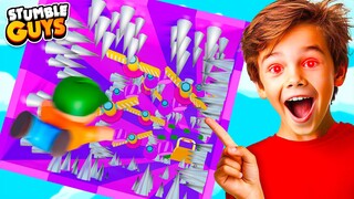 NIÑO HACKER vs TORRE IMPOSIBLE de OBSTACULOS! 😰 STUMBLE GUYS