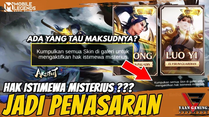 SKIN COLLECTOR LUO YI - HAK ISTIMEWA MISTERIUS YANG KITA DAPAT SETELAH BELI 2 SKIN ARTIFACT - MLBB