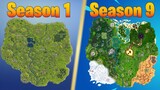 Evolution of the Fortnite Map (Season 1 - Season 9)