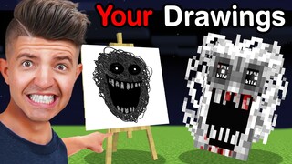 I Made YOUR Drawings into MINECRAFT Mobs!