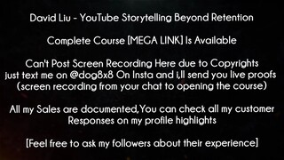 David Liu Course YouTube Storytelling Beyond Retention download