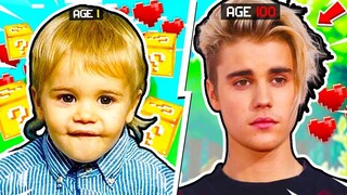 ถ้าเกิด!! ผมเอาชีวิตรอดเป็น JustinBieber🧑 ตอนอายุ 1-100 ปี!! Minecraft สตอรี่