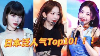 2022年五代女爱豆日本油管搜索量Top10||矮丸包揽前三，樱花日五女一！！！