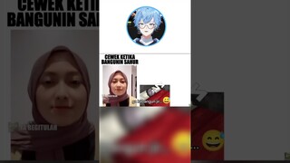 Cewek VS Cowok Ketika Bangunin Sahur #shorts #vtuber