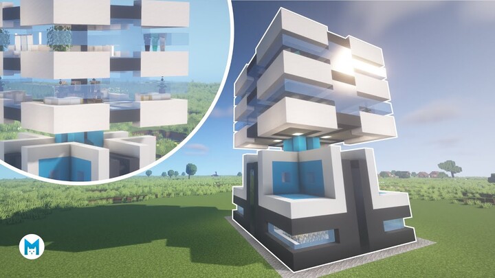 ⚒️ Minecraft : MODERN SURVIVAL TOWER HOUSE | TUTORIAL