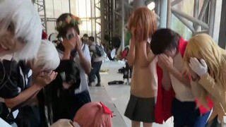 The victory ending animation of the Toaru Kaname team building and Flandra falling to the ground~