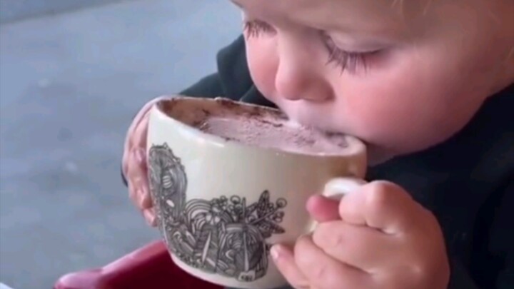 At a young age, I already love drinking chocolate almond milk.