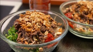 Bún bò xào/bún bò khô Hải Phòng_hương vị thơm ngon với cách làm đơn giản_Bếp Hoa