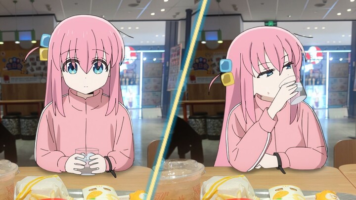 Why is this girl who came to the blind date so quiet? She just drinks water