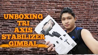 Unboxing my new tri axis stabilizer gimbal for vlogging