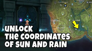 CARA MEMBUKA DOMAIN THE COORDINATES OF SUN AND RAIN - Genshin Impact