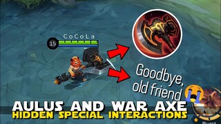 AULUS AND WAR AXE HIDDEN SPECIAL INTERACTIONS WHEN BUYING SELLING ITEM | MLBB EASTER EGGS