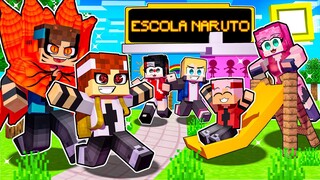 MEUS FILHOS FORAM PARA ESCOLA na FAMÍLIA NARUTO no Minecraft!