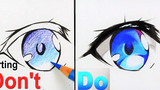 DONt VS DO วิธีการวาดตาอนิเมะ สอนวาดรูป