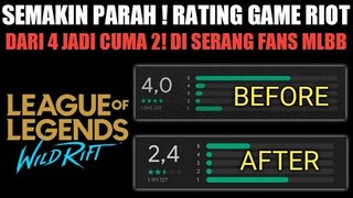 KOMUNITAS MOBILE LEGEND TERLALU BARBAR !! RATING GAME RIOT ANJLOK DARI 4 JADI 2