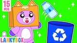 Yes Yes Save The Earth! - LankyBox Learns Cleaning Habits For Kids | LankyBox Channel Kids Cartoon
