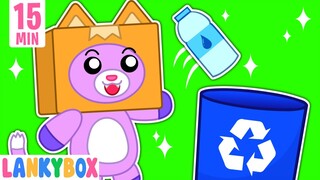 Yes Yes Save The Earth! - LankyBox Learns Cleaning Habits For Kids | LankyBox Channel Kids Cartoon