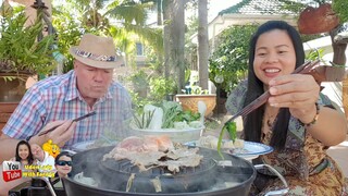 กินหมูกระทะกับอากาศลมเย็นๆที่สวน Yummy BBQ Hot Pot at the Garden