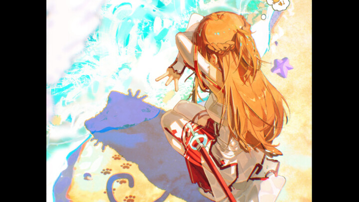 [Asuna] It turns out that shadows can also change into the shape of cats!