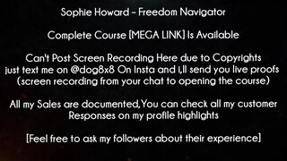 Sophie Howard Course Freedom Navigator download