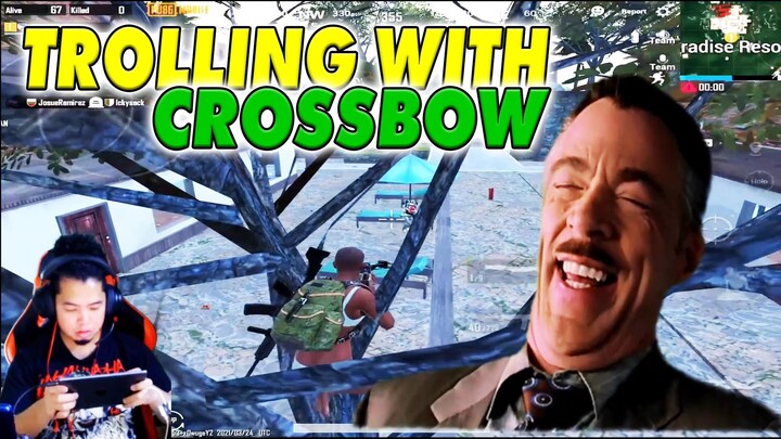 TROLLING WITH CROSSBOW | PUBG MOBILE