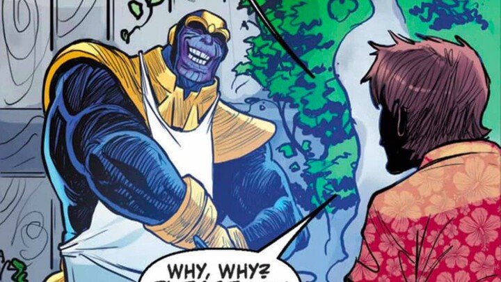Born, Thanos repeatedly torments an ordinary person.