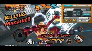 MAX LVL EX LUFFY GAMEPLAY!! | One Piece Bounty Rush