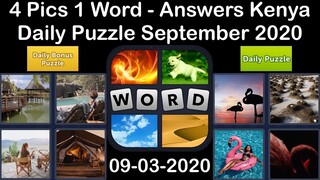 4 Pics 1 Word - Kenya - 03 September 2020 - Daily Puzzle + Daily Bonus Puzzle - Answer - Walkthrough