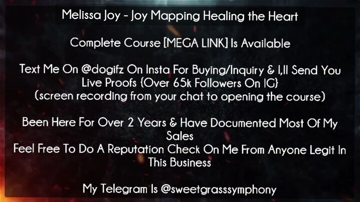 Melissa Joy Course Joy Mapping Healing the Heart download