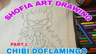 menggambar chibi Doflamingo