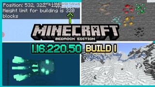 มาเฉยเลย Minecraft 1.16.220.50 Build 1 update Biome ภูเขา เปลี่ยน Texture แร่ เพิ่มความสูงวาง Block