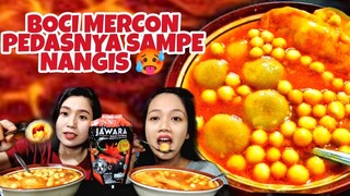 MUKBANG BAKSO ACI KUAH PEDAS ISI LAVA MERCON!! AUTO NANGIS🥵