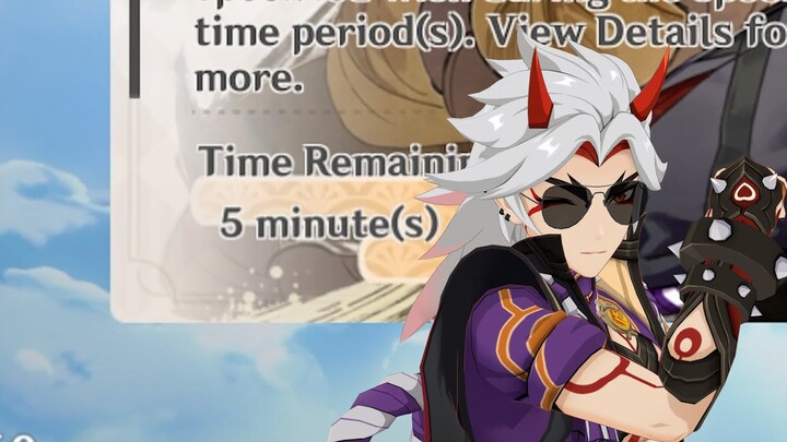 5 minutes before The Red Oni is gone