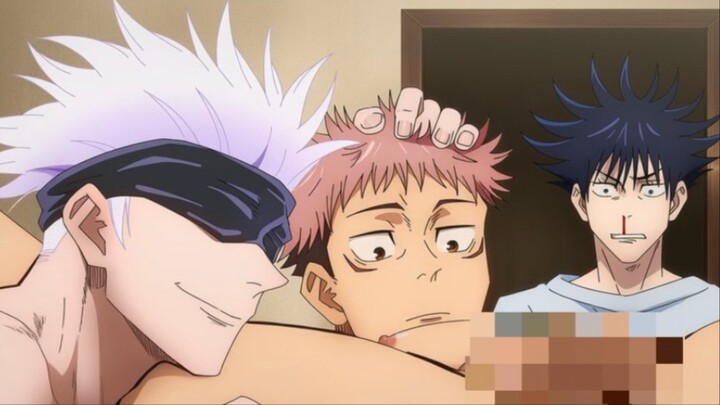 Yuji murid baru di gilir gojo sensei Dan megumi senpai🥵