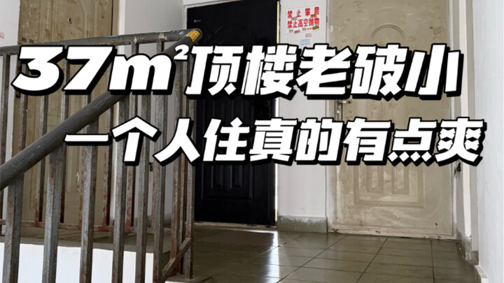 شقة قديمة ومتهالكة بمساحة 37 مترًا مربعًا في الطابق العلوي لا يريدها أحد، لكن العيش فيها وحيدًا ممتع