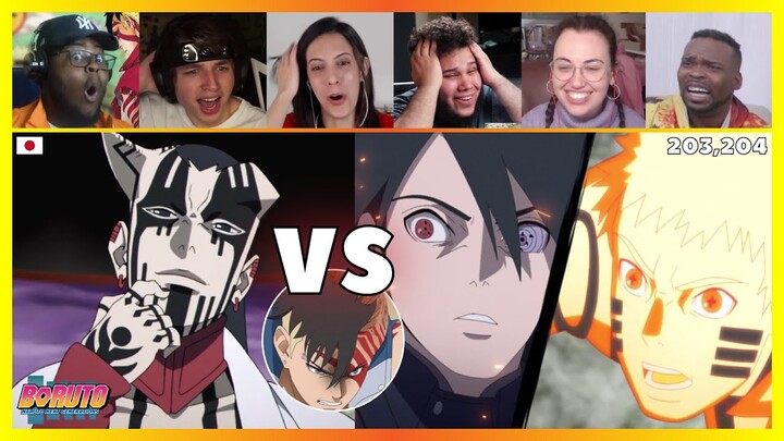 Naruto/Sasuke VS Jigen🔥 | Reaction Mashup  [Boruto 203,204]  ボルト